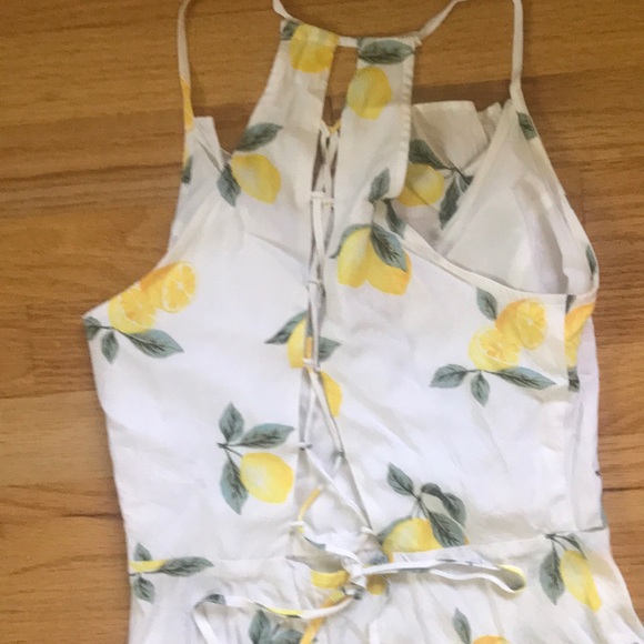 Lemon ruffle sundress tie back size small - Picture 5 of 5